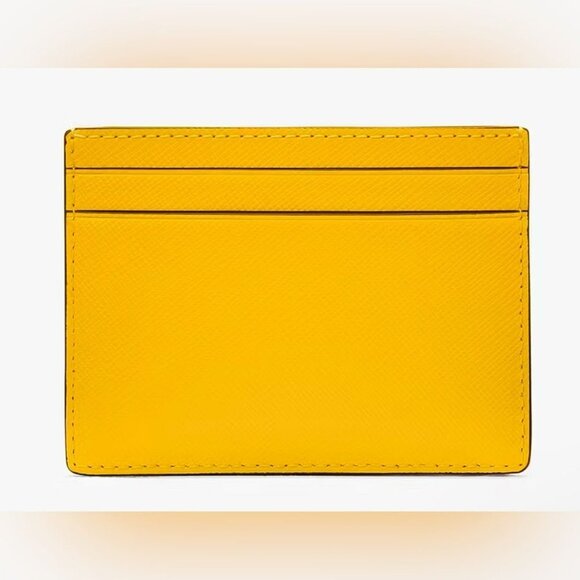 Kate Spade Madison Small Slim Card Holder in yellow Daffodil-NWT - Picture 2 of 7